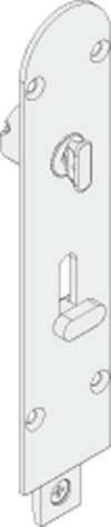 Flush Bolt, brass, PVD black, lockable, 190mm