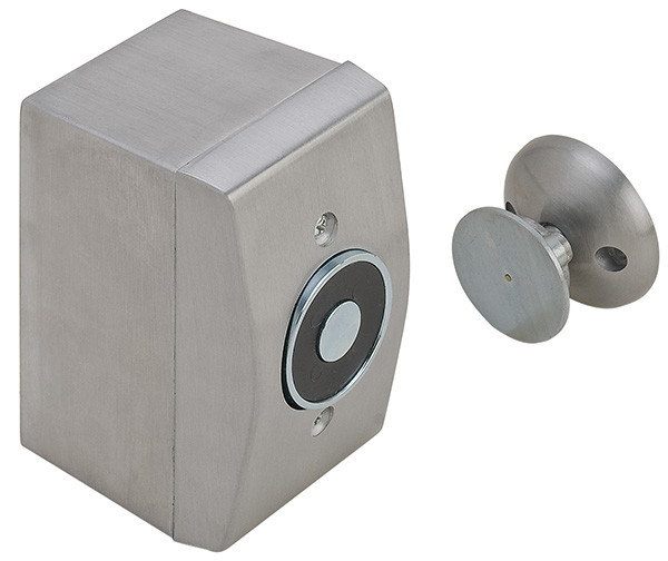 Electro-Magnetic Door Holder, Surface Wall Mounted, Steel and Zinc, Aluminum Painted