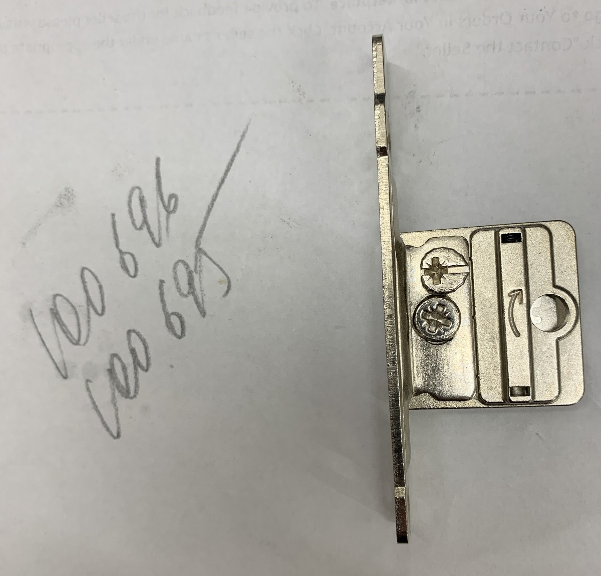 Right Side Front Fixing Bracket for Grass Metal Box System, Grass Integra systems 9205.R Right side 100696 100695