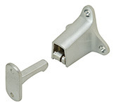 Wall Stop and Automatic Door Holder, Model SW410, Brass, Satin Chrome