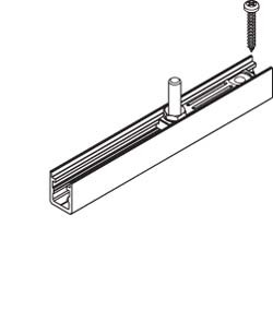 Carrier Profile, with suspension plate and bolt, M8 thread