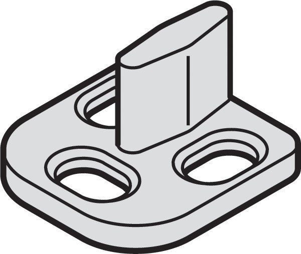 Slido Classic Floor Guide, plastic, grey