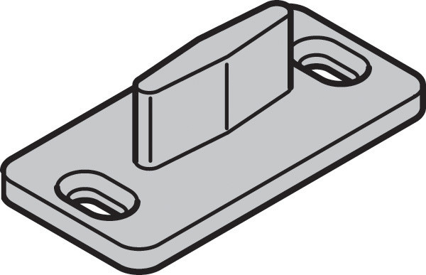 Slido Classic 160 floor guide, plastic