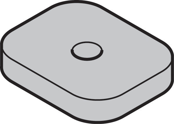 Slido Classic Mounting Plate with screw, galvanized steel