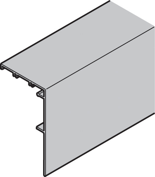 Slido Classic Clip on Fascia, aluminum, anodized, 2 meters