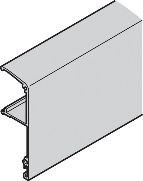 Slido Classic Clip on Fascia, aluminum, anodized finish, 2 meters