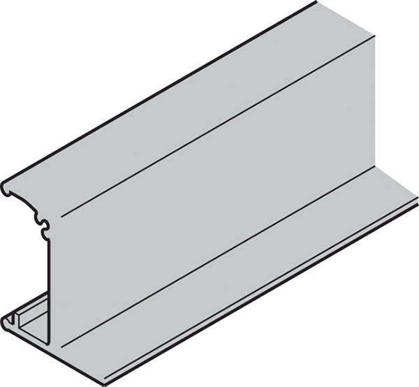 Slido Classic Clip on Fascia, for integration in suspended ceilings, aluminum, anodized aluminum finish, 2 meters