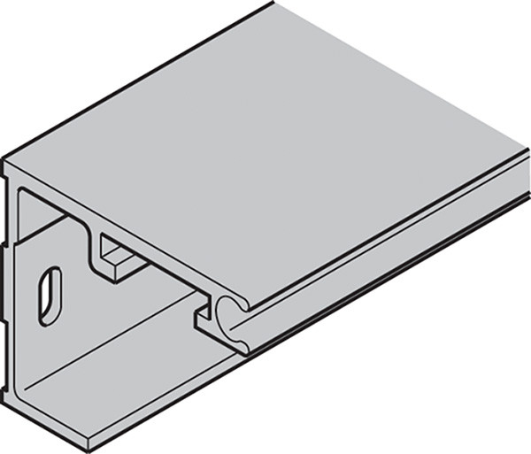 Slido Classic Wall Bracket, aluminum, anodized aluminum finish, 2 meters