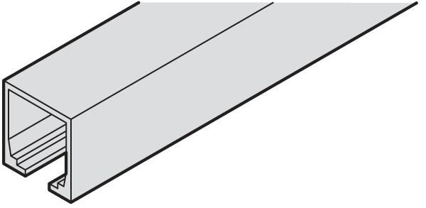 Slido Classic Single Running track, predrilled, aluminum, mill, 2 meters