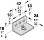 Wall Bracket, for Aluflex 40, adjustable, steel, 24mm in length