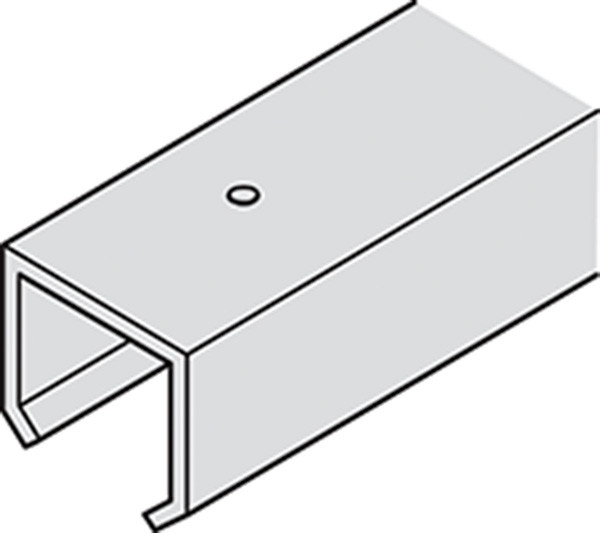 Upper Track for ALU 40, aluminum, pre-drilled, 1.65 meters