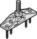 Suspension Plate, with M10 threaded bolt, set nut, and mounting screws