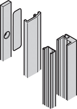End Profile Set for Purolino 80, stainless steel, 3.5 meters