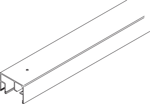 EKU Porta 100/GWF Upper Track, aluminum, anodized, 2.5 meters