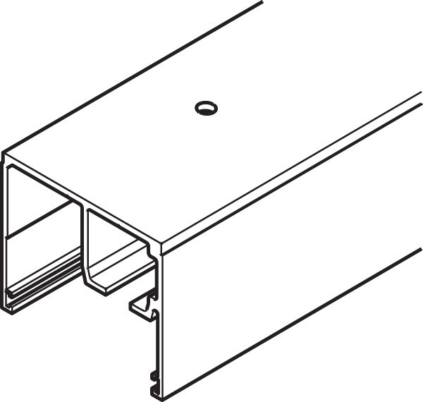 EKU Porta 100/GW Upper Track, aluminum, anodized, 2.5 meters