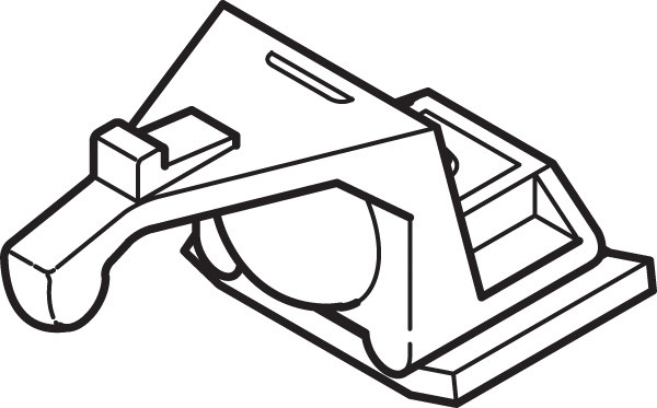 Track Stopper, steel galvanized with nylon clamp