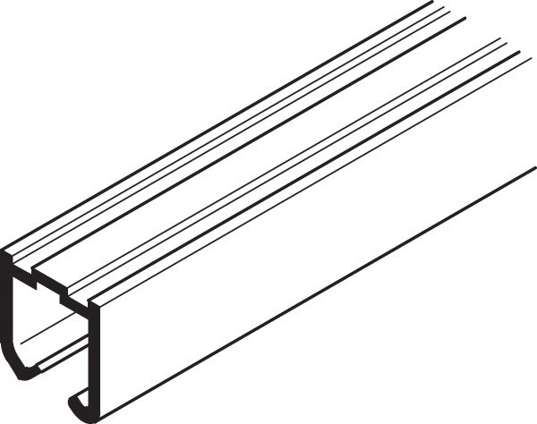 Upper Track for Straightaway 100, 30 x 30mm, aluminum, 3.0meters in length