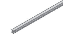 EKU Divido Vertical Frame Profile, with notch, aluminum anodized, 3 meters in length