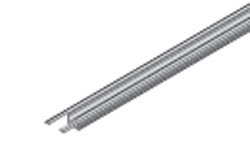EKU Divido Clip Profile, with notch, aluminum anodized, 3 meters in length