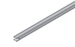 EKU Divido Vertical Frame Handle Profile, with notch, aluminum anodized, 3 meters in length