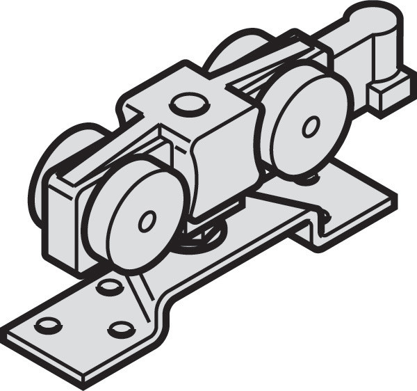 Slido Classic 160-P running gear, galvanized steel