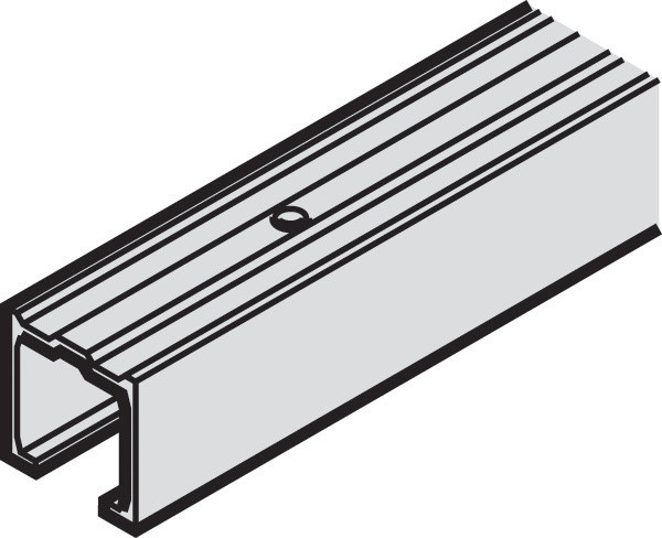 Slido Classic 160 P running track, aluminum, anodized finish, 3 meters