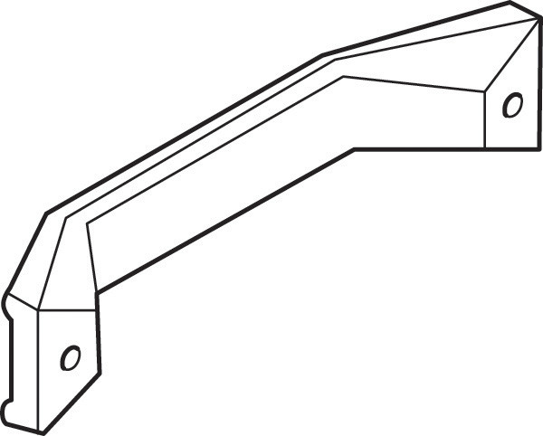 Bow Handle for Straightaway, center to center 151mm, steel