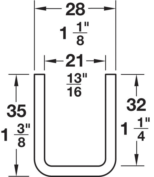 Floor channel, 36mm x 37mm, steel, galvanized, 3.0 meters in length