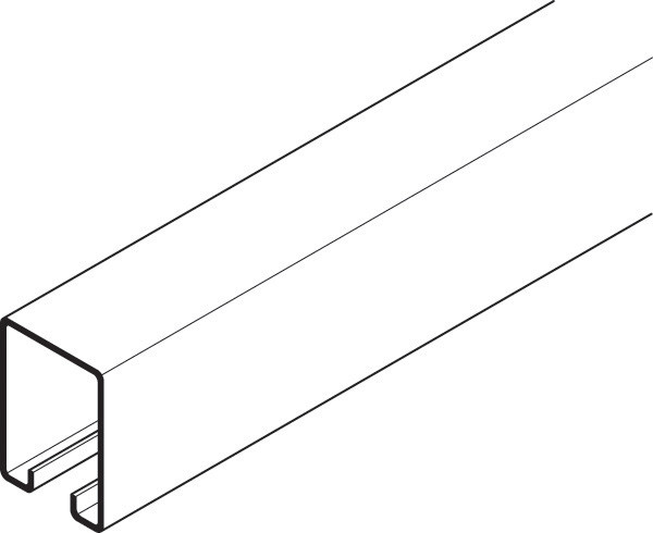Upper Track for Straightaway 320, 63 x 48mm, for 2.5mm wall thickness, steel galvanized, 3.0meters in length