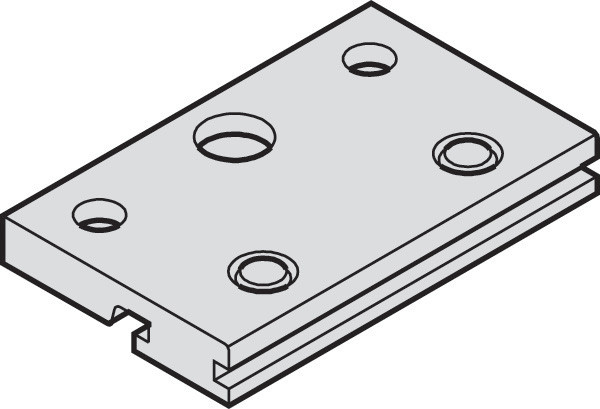 HAWA Aperto 60 mounting plate for 1X single track