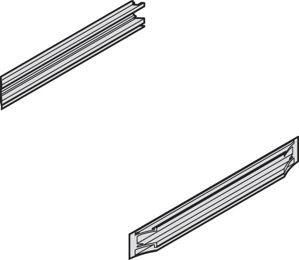 Hawa Aperto 60, adapter piece for inner track, 300mm, anodized aluminum