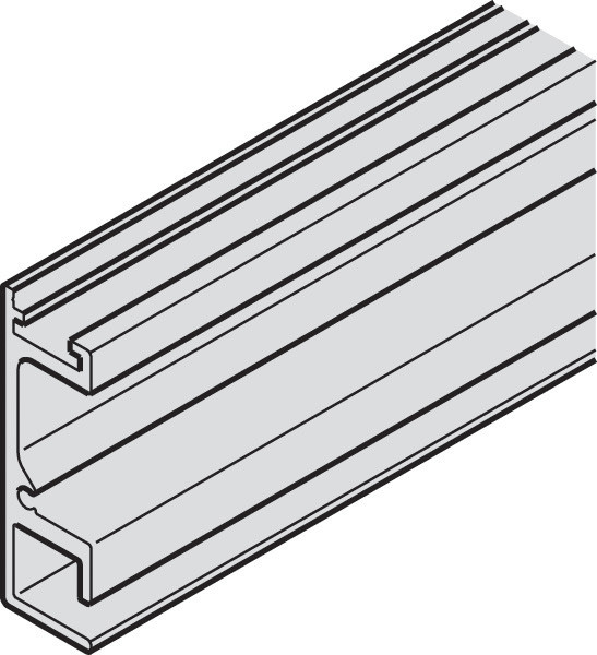 HAWA Aperto 60 single running track, 6.0 meter, anodized aluminum