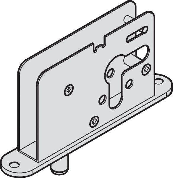 HAWA Aperto 60 single bolt lock for 17mm profile cylinder, 9mm bolt, with guide pin