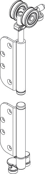 End Hanger Set, mortise, stainless steel, pvd rustic black, 100 kilograms
