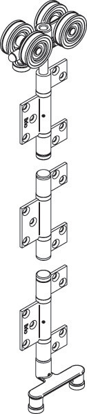 Intermediate Hanger Set, non-mortise, stainless steel, pvd rustic black