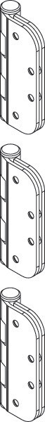 Hinge Set, offset, mortise, stainless steel, pvd rustic black