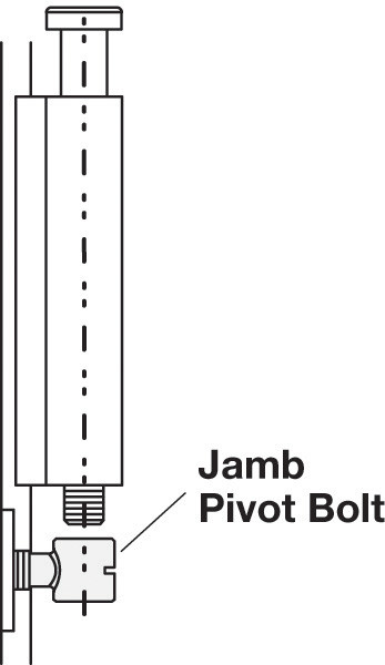 Jamb Pivot, mortise, stainless steel, pvd brass