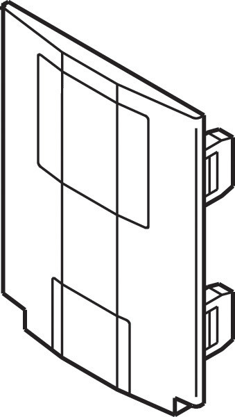 Cover Cap for GV glass rail, suspension, plastic, black