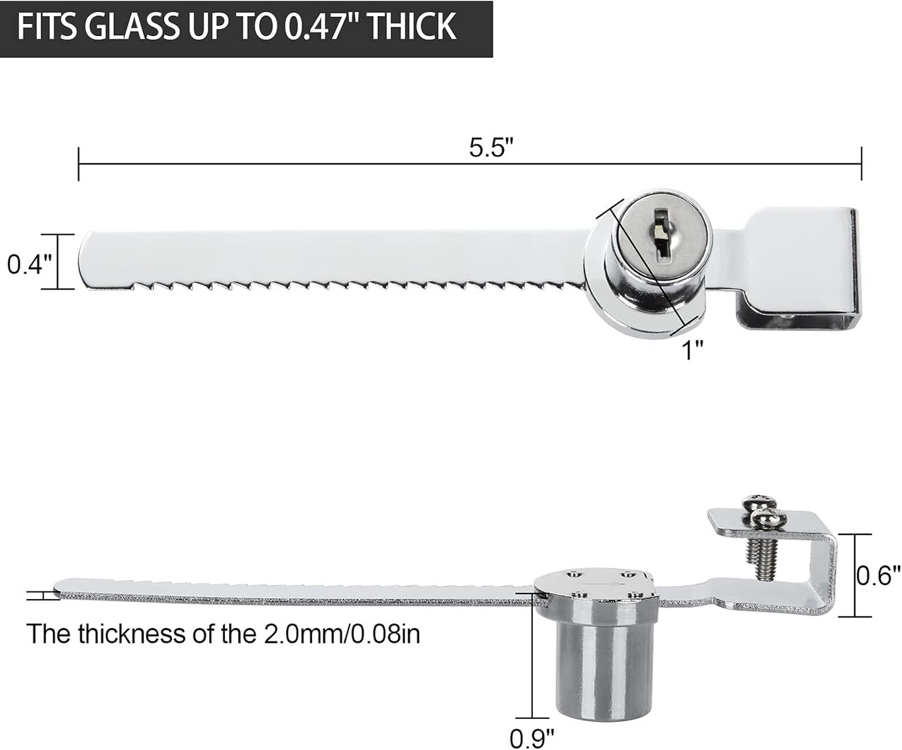 By Passing/Sliding Door Locks, Keyed , Polished Nickel B093GQV7VV  4pcs stock norwalk