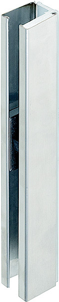 Wall or Ceiling Clamping Profile, for 10-12.7mm thick glass, matte stainless steel cover, 3000 x 40mm