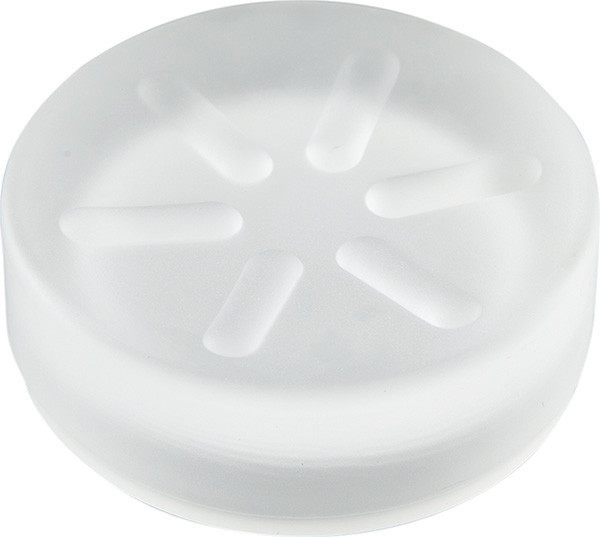 Soap Dish Insert, glass, satin white, 74mm in diameter