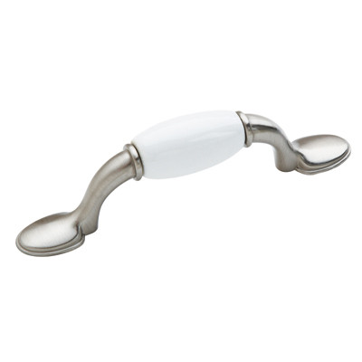 Satin Nickel/White, Satin Nickel/White 3"