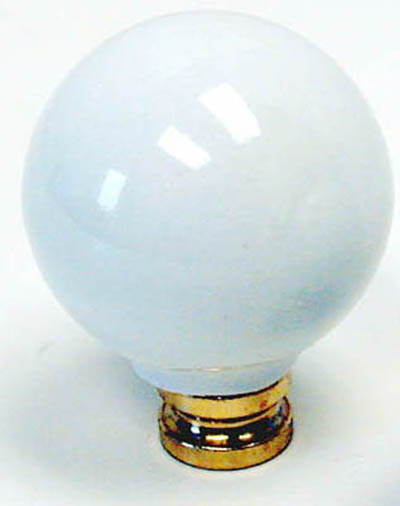 Ceramics, Porcelain White Brass 1-1/4"