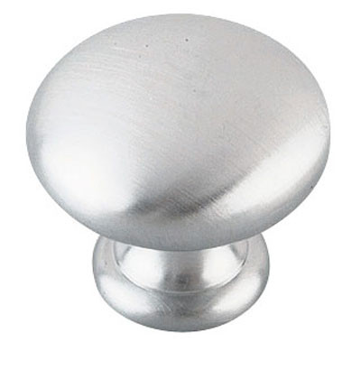 Basic Metals Solid Brass, Brushed Chrome, Hollow 1-1/4"