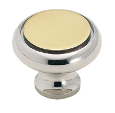 Basic Metals Solid Brass, Polished Brass/Chrome 1-1/4"