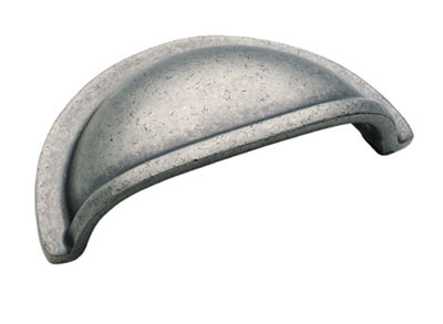 Solid Brass, Wthered Nickel 3"