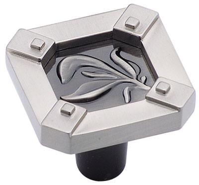 Ambrosia, Pewter W/Satin Nickel 1-1/4"