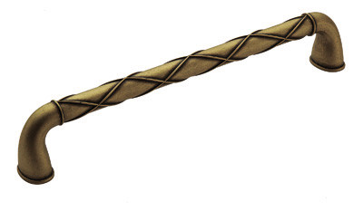 Lattice Appliance Pulls, Distressed Brass 12"