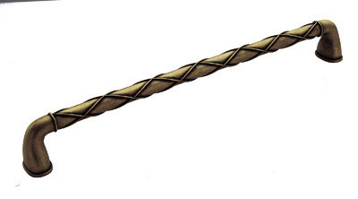 Lattice Appliance Pulls, Distressed Brass 18"