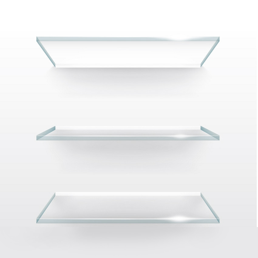 Acrylic Sheet - Shelves Shelf - 3/16"-1/4" Thick , Choose Size and Color